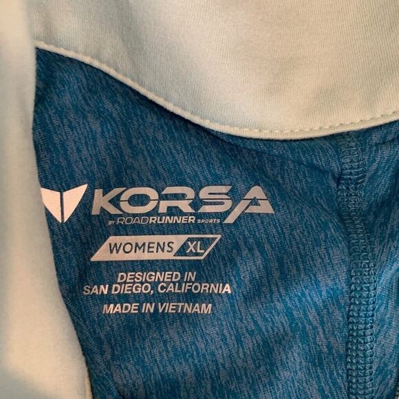 Korsa Shirt Womens XL Extra Large Multi Static Run Sports Half Zip Thumbholes - Picture 11 of 16
